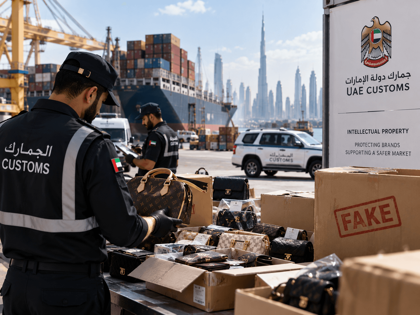 المنتجات المقلدة وإنفاذ حقوق الملكية الفكرية في الإمارات