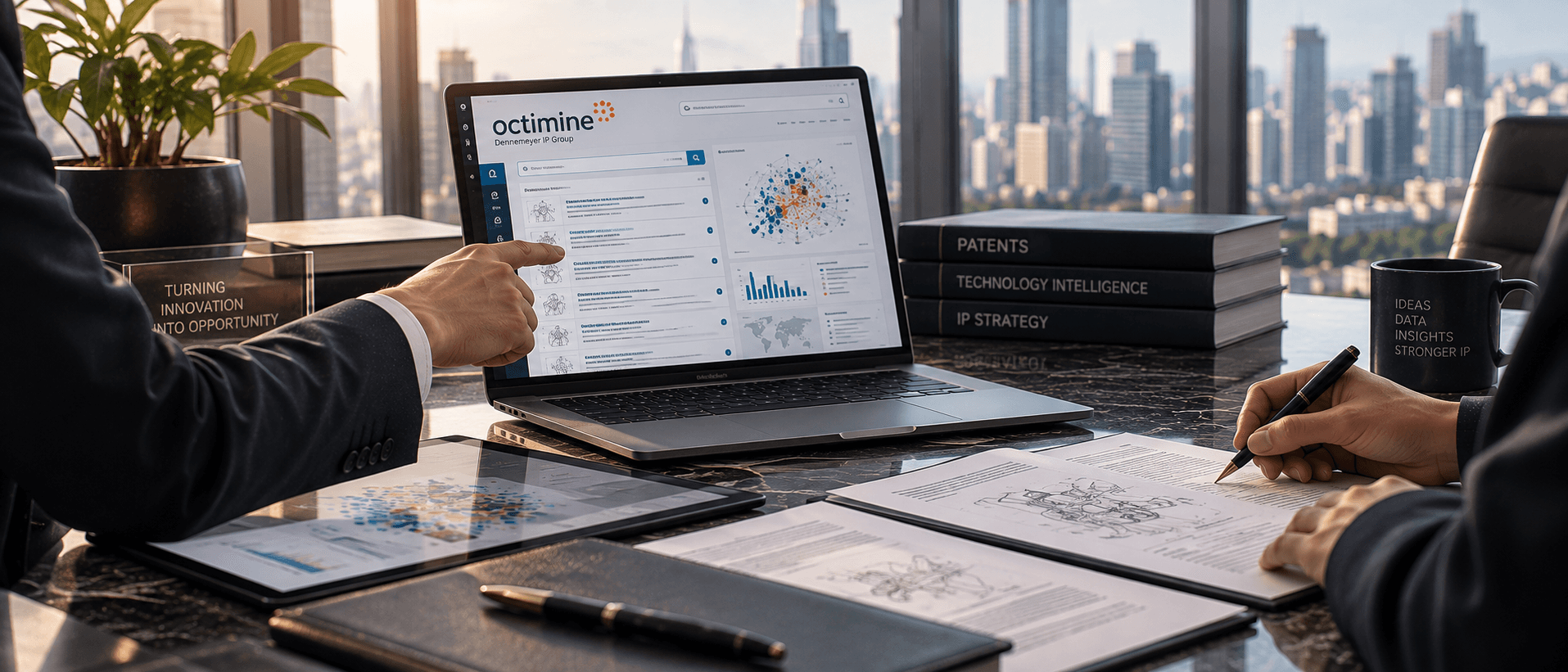 منصة البحث والتحليل الذكي لبراءات الاختراع Octimine